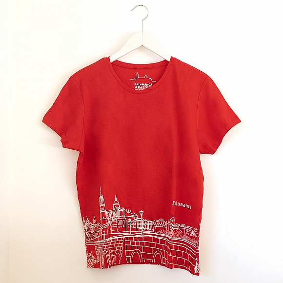 Camiseta Skyline Mujer Roja