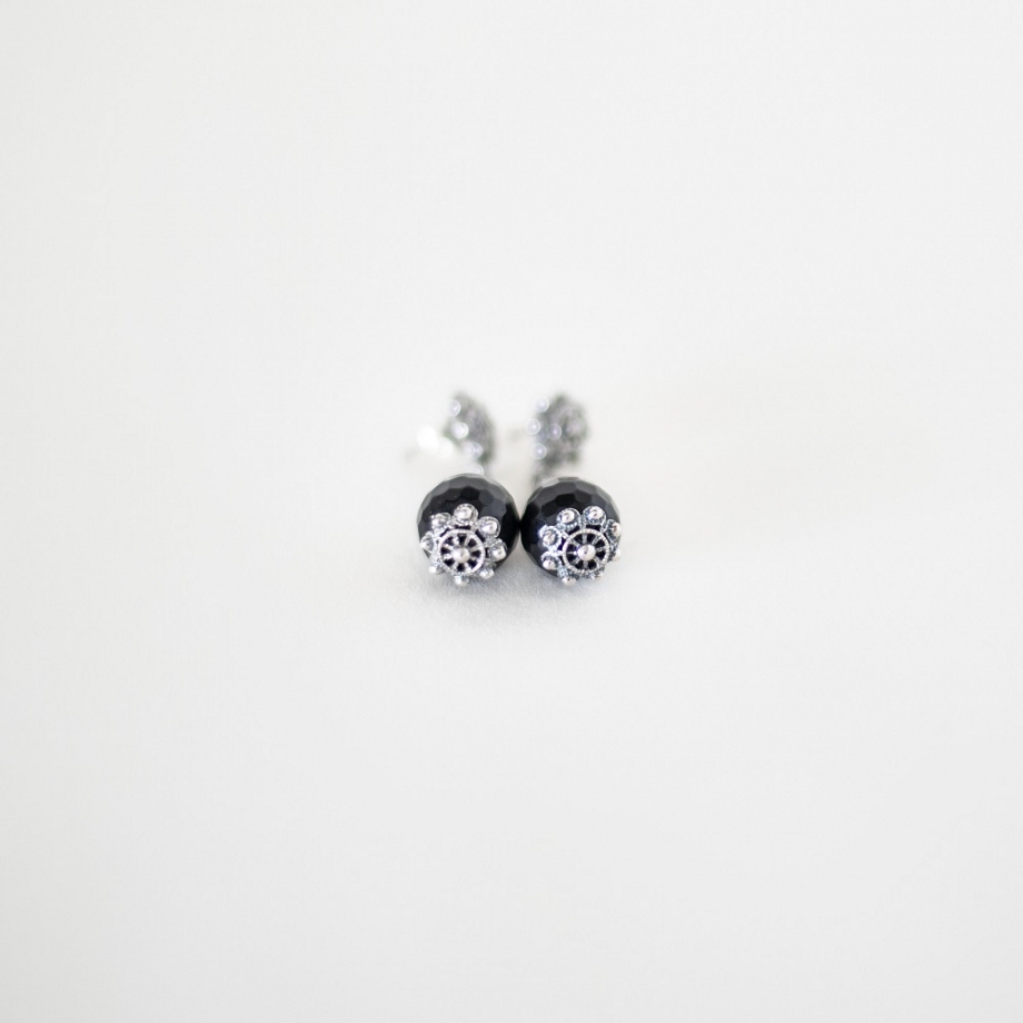 Pendientes Plata Charra Onix S1042O